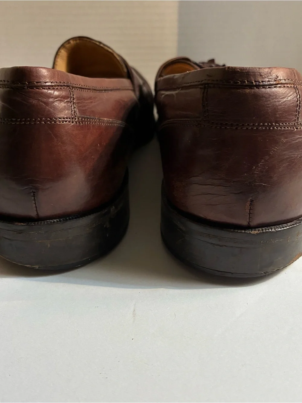Johnston & Murphy Dark Brown Woven Tassel Loafers Men’s Size 10.5